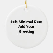 Oh Deer Soft Minimal Vibe Keramisch Ornament (Achterkant)