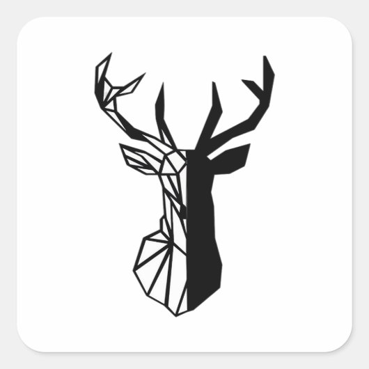 Oh Deer Soft Minimal Vibe Vierkante Sticker (Voorkant)