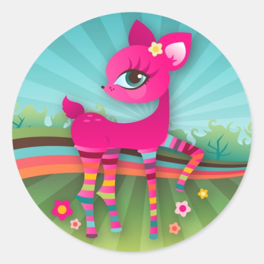 Oh Deer ! Stickers Arc-en-ciel (Devant)