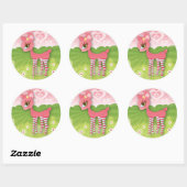 Oh Deer ! Stickers d'amour rose (Feuille)