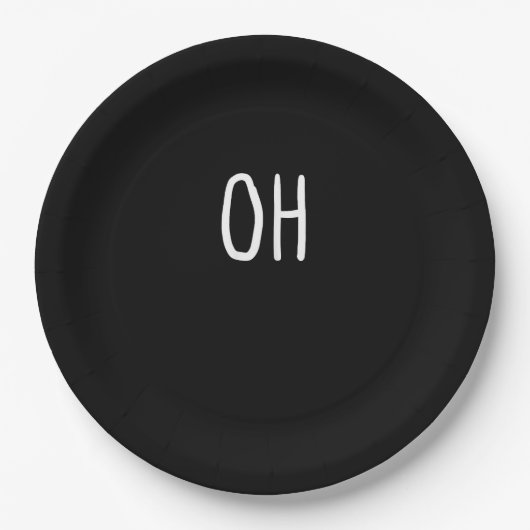 Oh Deer Trendy Halloween Style Papieren Bordje (Voorkant)