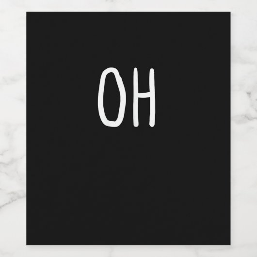 Oh Deer Trendy Halloween Style Wijn Etiket (Enkel label)