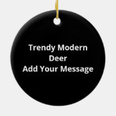 Oh Deer Trendy Modern Style Keramisch Ornament (Achterkant)