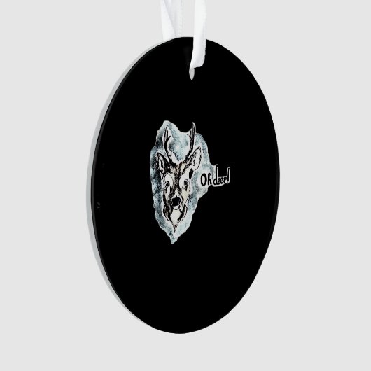 Oh Deer Trendy Modern Style Ornament (voorkant)