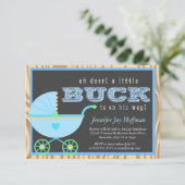 Oh Deer, Un Petit Buck Est En Chemin ! Invitation (Debout devant)