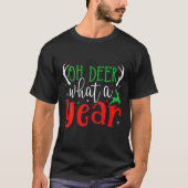 Oh-Deer wat een jaar kerstpajama rendierliefde T-shirt (Voorkant)