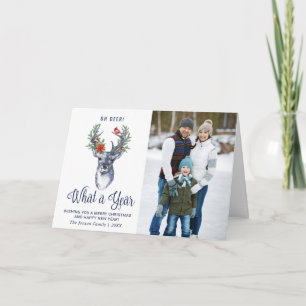 Oh Deer wat een jaar Merry Kerstmis 2 FOTO Kaart