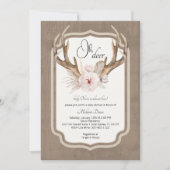 Oh Deer Watercolor Baby shower Invitation - Elegan (Devant)