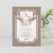 Oh Deer Watercolor Baby shower Invitation - Elegan (Debout devant)