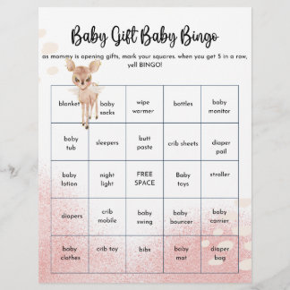 Oh Deer We hebben een baby shower Games Flyer