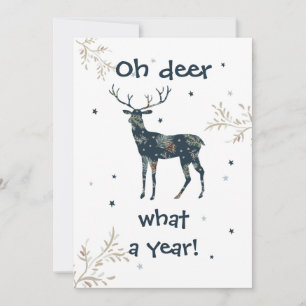 Oh Deer What A Year Quarantine 2020 Kerstmis Feestdagenkaart