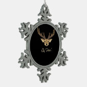 Oh Deer Whimsical Artistic Expression Tin Sneeuwvlok Ornament (Links)