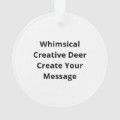 Oh Deer Whimsical Creative Design Acrylic Ornament (dos)