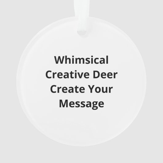 Oh Deer Whimsical Creative Design Acrylic Ornament (achterkant)