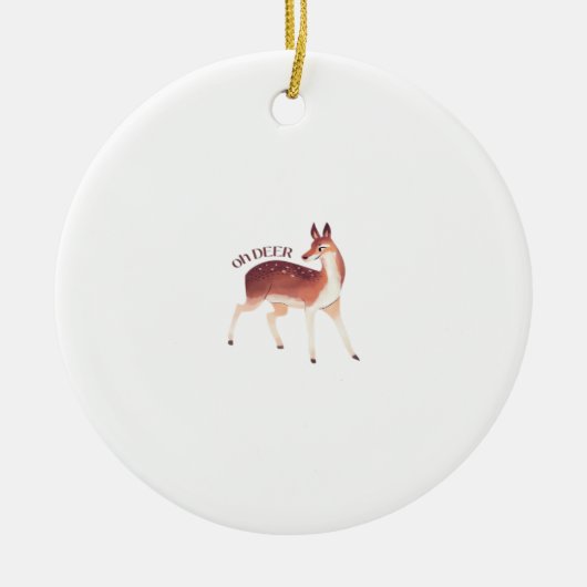 Oh Deer Whimsical Creative Design Ornament (Voorkant)