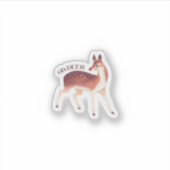 Oh Deer Whimsical Creative Design  Sticker (Voorkant)