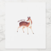 Oh Deer Whimsical Creative Design Wijn Etiket (Enkel label)