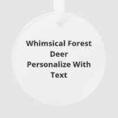 Oh Deer Whimsical Forest Vibe Ornament (achterkant)