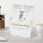 Oh Deer Winter Baby Jongen Douche Wensen Game Reclamebord Met Voetstuk (Insitu)