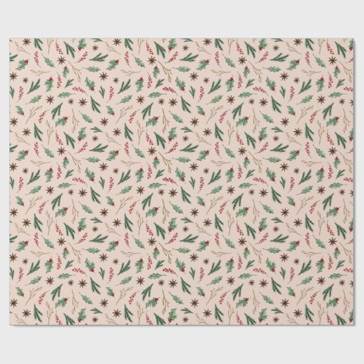 Oh Deer Winter groen Baby shower Cadeaupapier (Vlak)