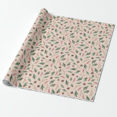 Oh Deer Winter groen Baby shower Cadeaupapier (Uitgerold)