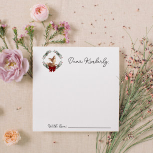 Oh Deer Winter Groen Baby shower Tijdcapsule Notitiekaartje