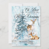 Oh Deer Woodland Animals Winter Merry Kerstry (Voorkant)