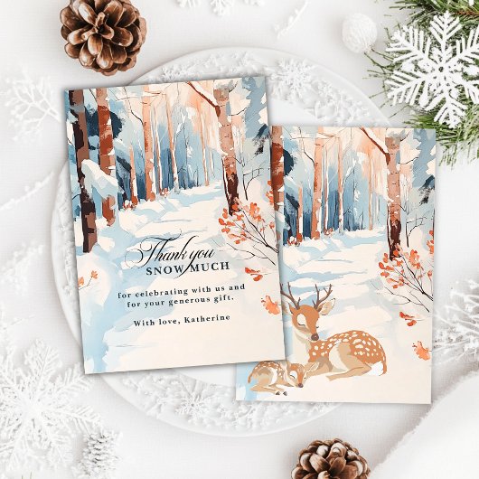 Oh Deer Woodland Merci de neiger beaucoup de baby 