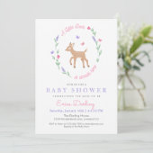 Oh Deer Woodland Thème Baby shower Invitation (Debout devant)