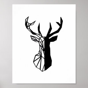 Oh Deer Zachte Minimaal Vibe Poster
