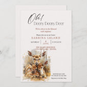 Oh Deery Deer Triplets Baby shower Kaart (Voorkant / Achterkant)