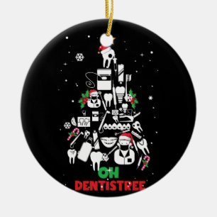 Oh Dentistree Dentist Dental Teeth kerstboom Keramisch Ornament