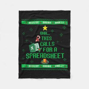 Oh Dit Roept Om Een Spreadsheet Kersttrui Fleece Deken