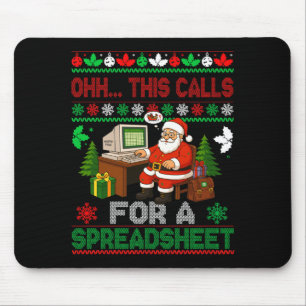 Oh dit vraagt om een spreadsheet Kerstmis trui Muismat