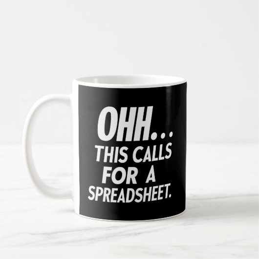 Oh... dit vraagt om een spreadsheet koffiemok (Links)