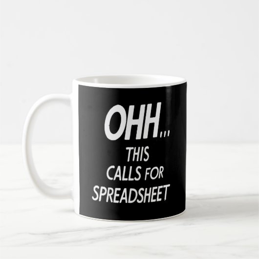 Oh... dit vraagt om een spreadsheet koffiemok (Links)