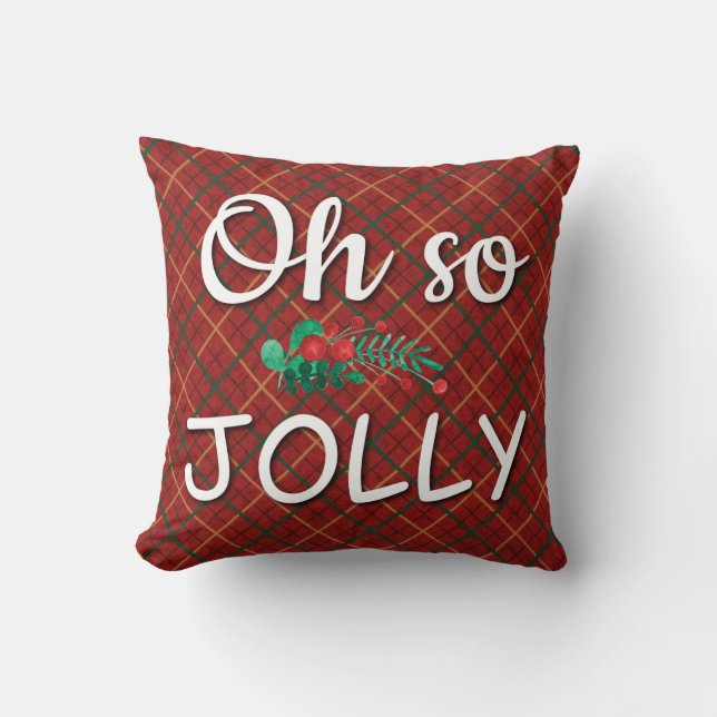Oh dus Jolly Santa Design Kussen (Voorkant)