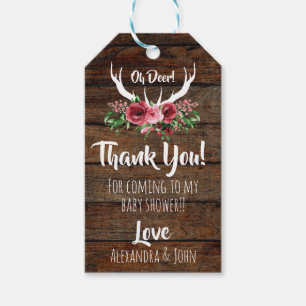 Oh étiquettes de cadeau de baby shower de cerfs