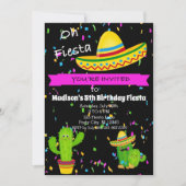 Oh Fiesta Girls Anniversaire Fête Invitation (Devant)