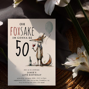 Oh Foxsake' Grappige Whimische Volwassenen Verjaar Kaart