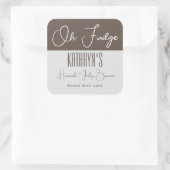 "Oh Fudge" gepersonaliseerd voedsel label (Tas)