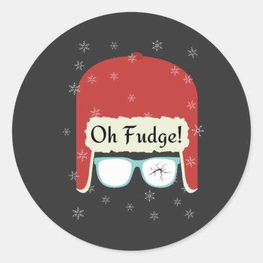 oh fudge T-Shirt Ronde Sticker (Voorkant)