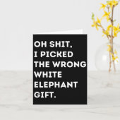 Oh Funny White Elephant For Adults Under 15 20 Kaart (Gele Bloem)