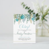 Oh garçon aquarelle Baby shower floral Invitation (Debout devant)