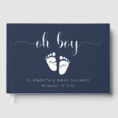 Oh Garçon Argent Foil Bleu bébé pieds garçon douch (Recto)