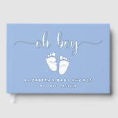 Oh Garçon Argent Foil Bleu bébé pieds garçon douch (Recto)