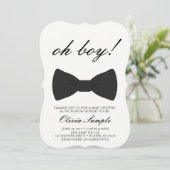 Oh garçon bébé Bowtie Douche Invitation (Debout devant)