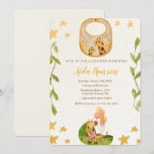 Oh garçon bébé Giraffe Baby shower Invitation (Devant / Derrière)