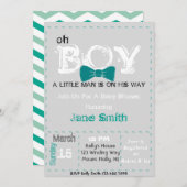Oh garçon invitation Baby shower (Devant / Derrière)