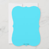 Oh Garçon Moustache Invitation Baby Shower / Bleu (Dos)